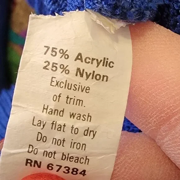 #302 Anthony Sicari- Blue Sweater, w Printed Tie & Skirt,size 12 - Picture 9 of 9